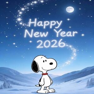 Happy New Year!! 2026 🎉🍾❄️✨️🎆💛🐕
